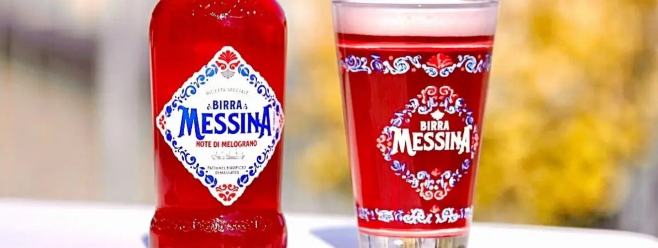 BIRRA MESSINA NOTE DI MELOGRANO TINGE DI MERAVIGLIA ANCHE LA MILANO DESIGN WEEK